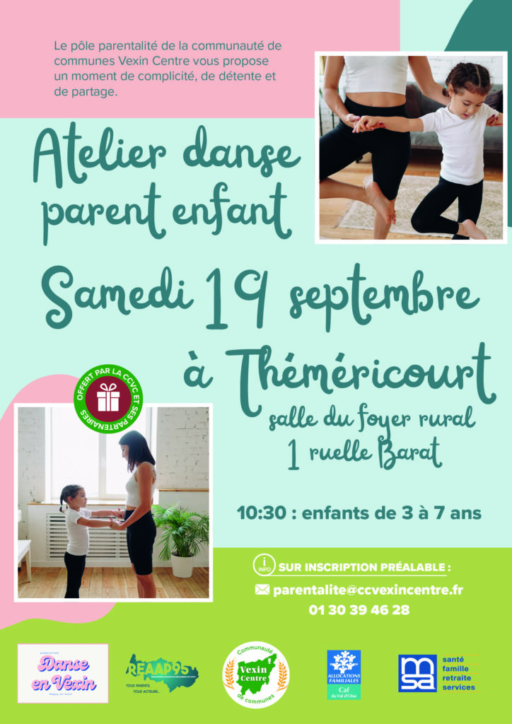 Partagez un moment de complicité lors de l'atelier de danse parent-enfant de la CCVC !