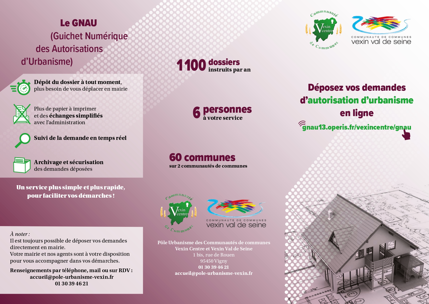Affiche du guichet numérique des autorisations d'urbanisme
